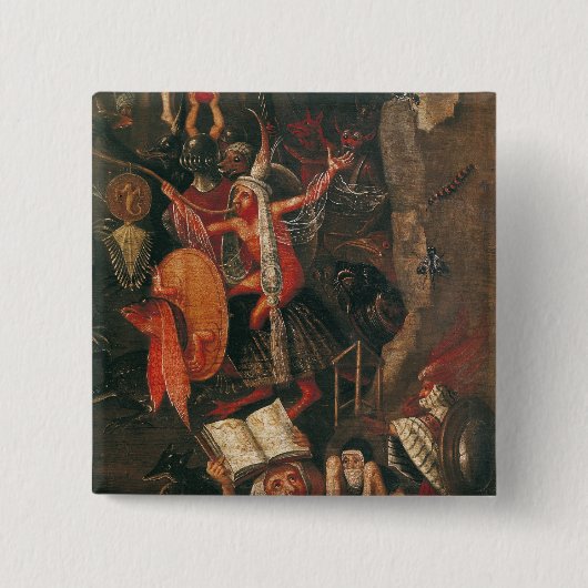 De conclusie vierkante button 5,1 cm (Voorkant)