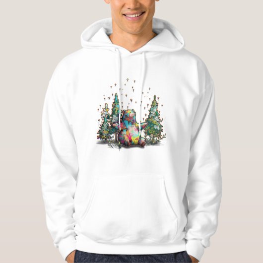 De "Concrete Dreamer" Collectie: Abstracte 3D Gra Hoodie (Voorkant)