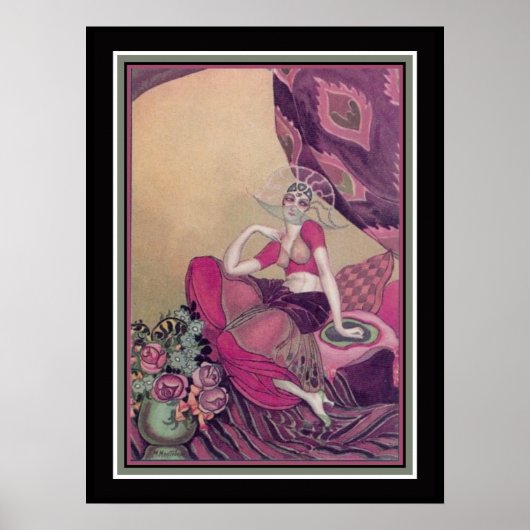 "De concubine" Deco-kunst uit 1920 Poster (Voorkant)