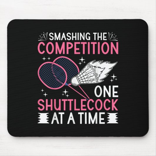 De Concurrentie Verslindende Badmintonspeler Shutt Muismat (Voorkant)