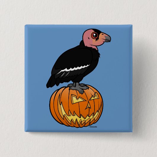 De Condor Halloween van Californië Vierkante Button 5,1 Cm (Voorkant)