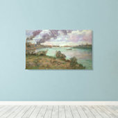 De conferentie van de Seine en de Marne in Ivry Canvas Afdruk (Insitu (Houten vloer))