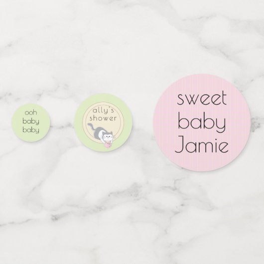 De Confetti van het baby shower bouwt een Biblioth (Voorkanten)