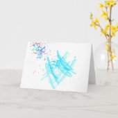 De Confettien van de verjaardag (spatie) Kaart (Gele Bloem)