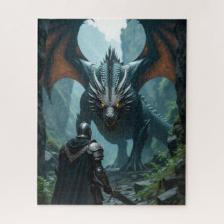 De confrontatie ridder vs draak legpuzzel