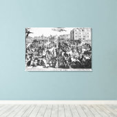De congestie in Parijs Canvas Afdruk (Insitu (Houten vloer))