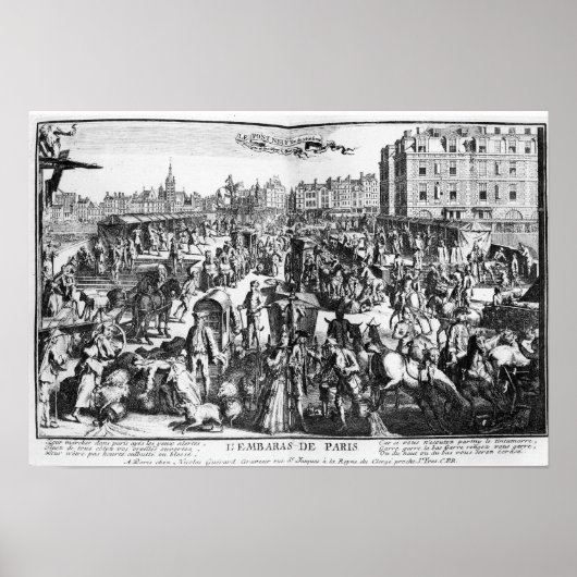 De congestie in Parijs Poster (Voorkant)