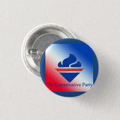De conservatieve partij Old Torch Logo Ronde Button 3,2 Cm (Voorkant /achterkant)