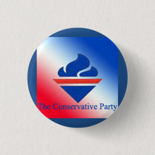 De conservatieve partij Old Torch Logo Ronde Button 3,2 Cm