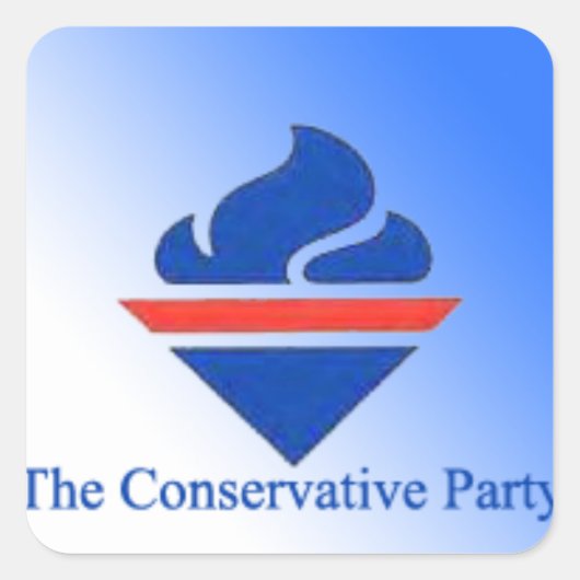 De Conservatieve Partij Oude Logo Vierkante Sticker (Voorkant)