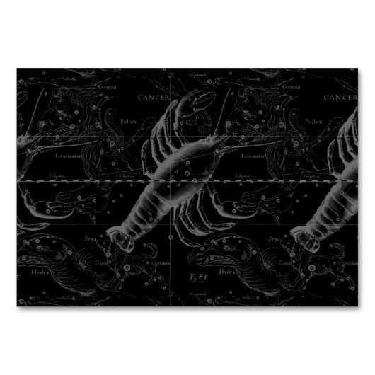 De Constellatie Hevelius 1690 van kanker Decor Kaart (Voorkant)
