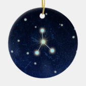 De Constellatie van kanker | Naam van de Douane Keramisch Ornament (Voorkant)