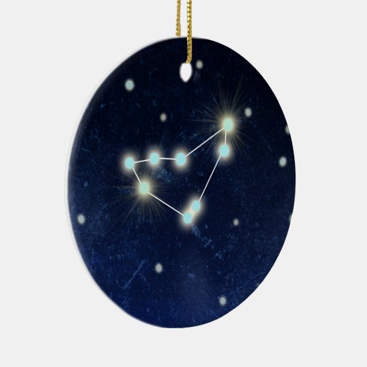 De Constellatie van Steenbok | Naam van de Douane Keramisch Ornament (Rechts)