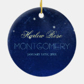 De Constellatie van Steenbok | Naam van de Douane Keramisch Ornament (Achterkant)