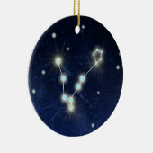 De Constellatie van Vissen | Naam van de Douane Keramisch Ornament (Rechts)