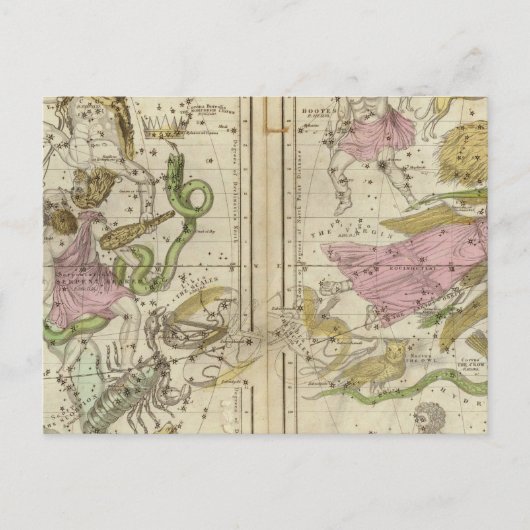 De constellaties in april-september briefkaart (Voorkant)