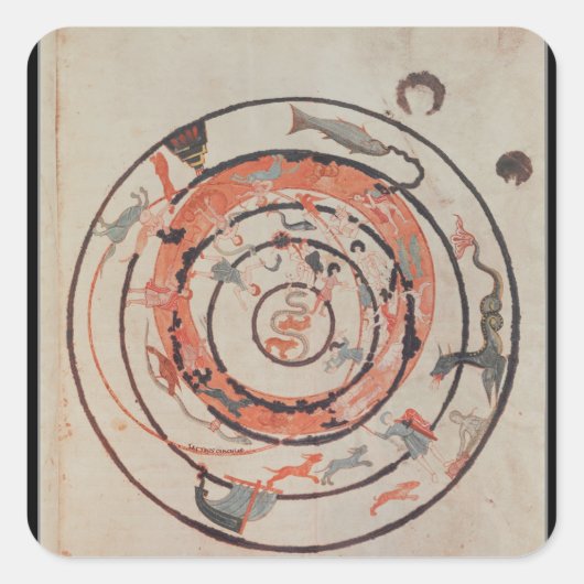 De constellaties van "Les Phenomenes" Vierkante Sticker (Voorkant)