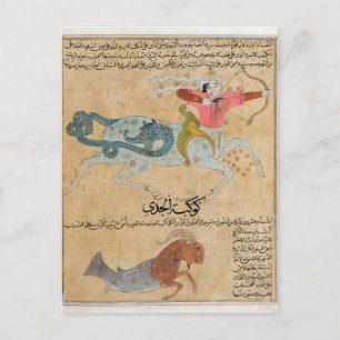 De constellaties van Sagittarius en Briefkaart