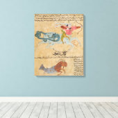 De constellaties van Sagittarius en Canvas Afdruk (Insitu (Houten vloer))