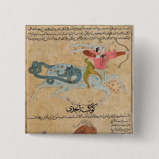 De constellaties van Sagittarius en Vierkante Button 5,1 Cm (Voorkant)