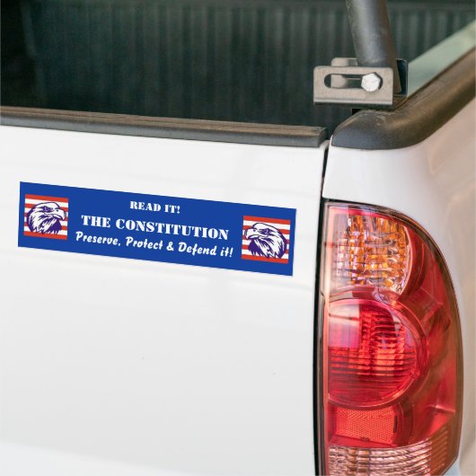 De constitutionele Bumpersticker (Op Truck)