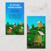 De constructietak van de aannemer visitekaartje (Voorkant / Achterkant)