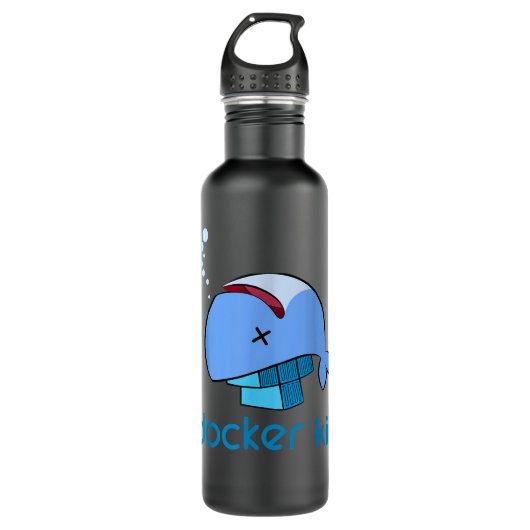 De container van de Docker linux zet programmacode Waterfles (Voorkant)