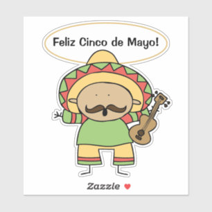 De Contour van Cinco DE Mayo van Feliz Sticker