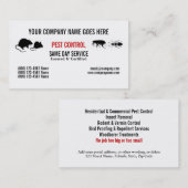 De Controle van het Ongedierte van het ongedierte Visitekaartje (Voorkant / Achterkant)