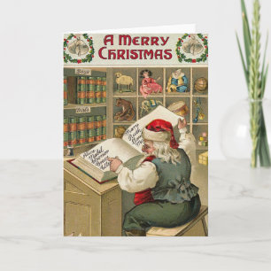 De Controlelijst van de kerstman Feestdagen Kaart