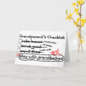 De Controlelijst van grootouders Kaart (Gele Bloem)
