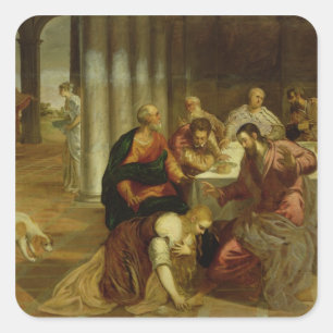 De conversie van Mary Magdalene, 1546-7 Vierkante Sticker