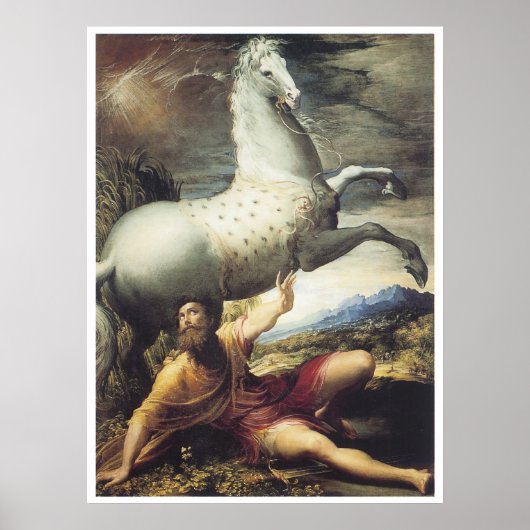 De conversie van Paul, c.1530 Parmigianino Poster (Voorkant)