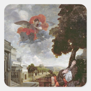 De conversie van St. Augustinus, c.1663 Vierkante Sticker