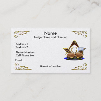 De Conviviviviale Freemason Business/Profile Card Visitekaartje