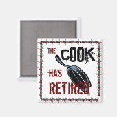 De Cook is uitgehongerd (rood/zwart) Magneet (Voorkant / Achterkant)