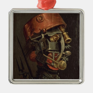 De Cook (olie op het paneel) Metalen Ornament