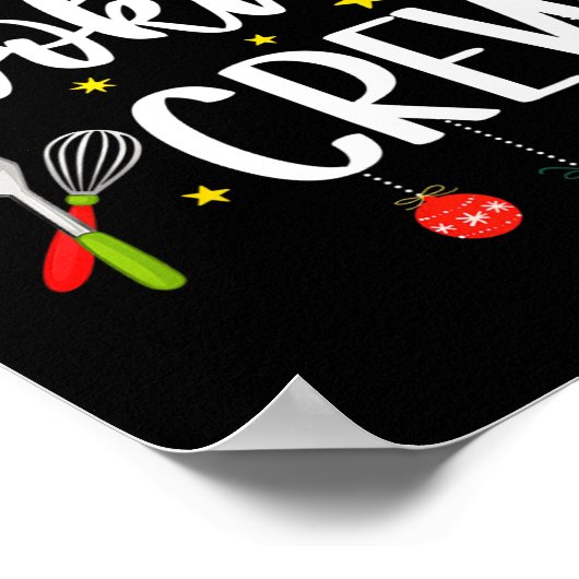 De Cookie Crew Christmas Baking Cookie Lover Kinde Poster (Hoek)