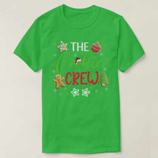 De Cookie Crew Christmas Baking Cookie Lover Kinde T-shirt (Design voorkant)