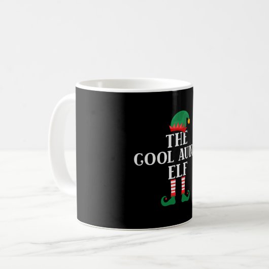De Cool Aunty Elf Funny Kerstmis Koffiemok (Voorkant links)