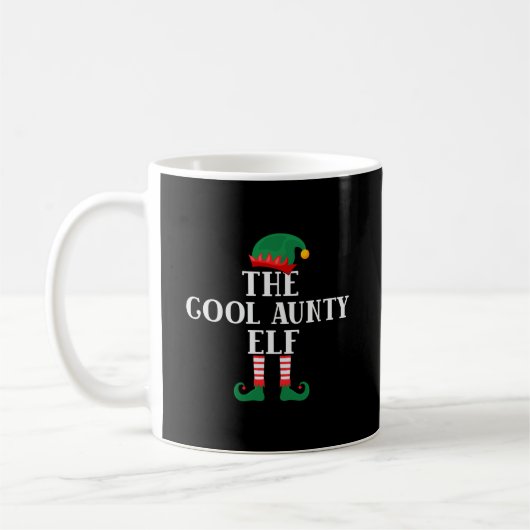 De Cool Aunty Elf Funny Kerstmis Koffiemok (Links)