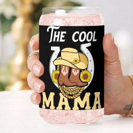 De Cool Mama | Westerse Moederdag Uniek Blikvorm Glas