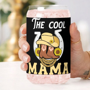 De Cool Mama   Westerse Moederdag Uniek Blikvorm Glas