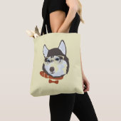 De Cool Siberian Husky Dog Canvas tas (Dichtbij)