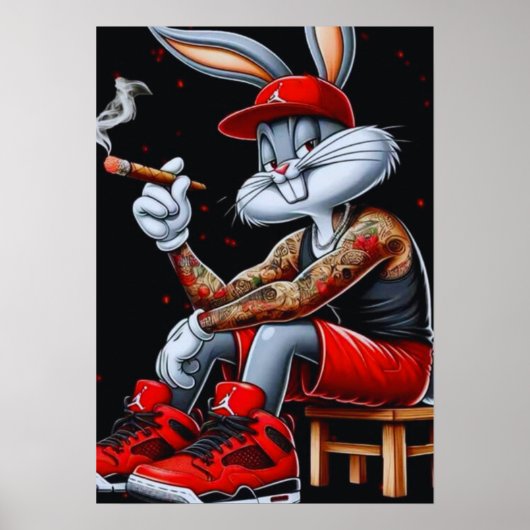 De coole Bunny Vibes Poster (Voorkant)