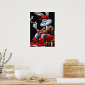 De coole Bunny Vibes Poster (Keuken)