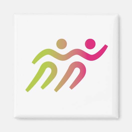 De coole illustratie van looppas magneet (Voorkant)