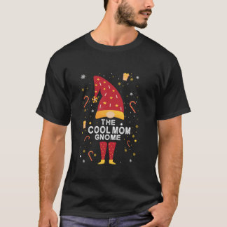 De Coole Moeder Kabouter Kerstmis Geruite Matching T-shirt