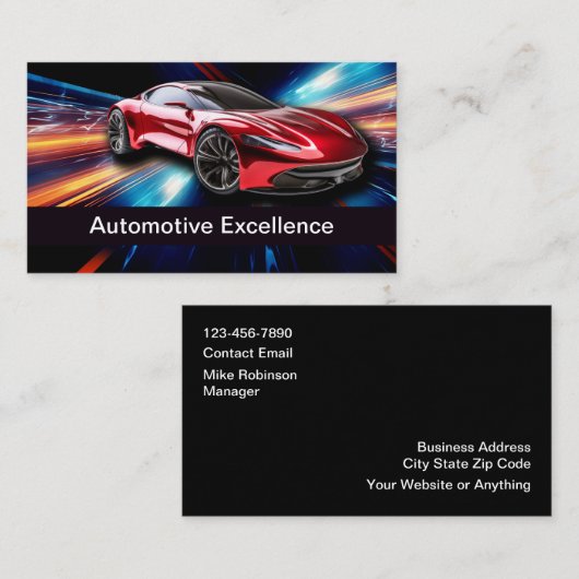 De coolste auto-Visitekaartjes Visitekaartje (Voorkant / Achterkant)