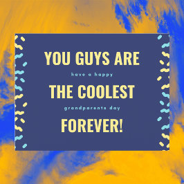 De coolste grootouders voor altijd Navy en Yellow Briefkaart